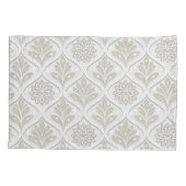 Housse D'oreillers Beige & White Sparkling Quatrefoil Pattern (Dos-gauche)