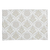 Housse D'oreillers Beige & White Sparkling Quatrefoil Pattern (devant-Droit)