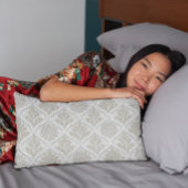 Housse D'oreillers Beige & White Sparkling Quatrefoil Pattern