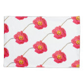 Housse D'oreillers Belle fleur de coquelicot rose rouge (Dos)