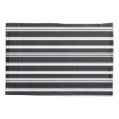 Housse D'oreillers Belles rayures blanches noires (Dos-gauche)