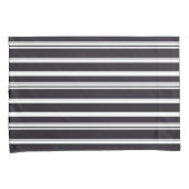 Housse D'oreillers Belles rayures blanches noires (devant-Droit)