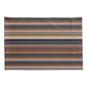 Housse D'oreillers Belles rayures bleues brunes (Dos-Droit)