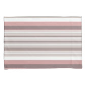 Housse D'oreillers Belles rayures brunes blanches (devant-Droit)