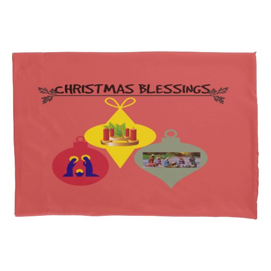 Housse D'oreillers Bénédiction de Noël (devant-gauche)