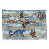 HOUSSE D'OREILLERS BESTIAIRE MÉDIÉVAL, MONSTRES DE MER IMAGINAIRES AN (Dos-Droit)