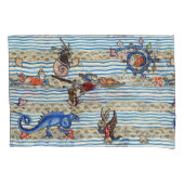 HOUSSE D'OREILLERS BESTIAIRE MÉDIÉVAL, MONSTRES DE MER IMAGINAIRES AN (devant-gauche)