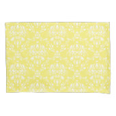 Housse D'oreillers Beurre jaune et blanc Damas (devant-gauche)