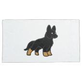 Housse D'oreillers Bi Color German Shepherd Carton (devant-Droit)