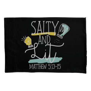 Housse D'oreillers Bible chrétienne Verse Salty Et Lit Matthew