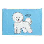 Housse D'oreillers Bichon frise dog dessin animé (Dos)