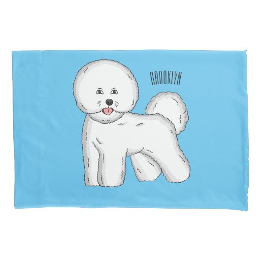 Housse D'oreillers Bichon frise dog dessin animé (devant)