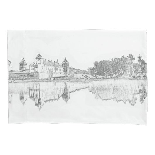 Housse D'oreillers Biélorussie Mir Castle Cityscape Architecture croq (devant)