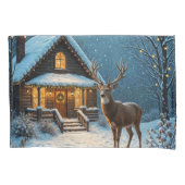Housse D'oreillers  Big Buck's Snowy Christmas Visit (devant-gauche)
