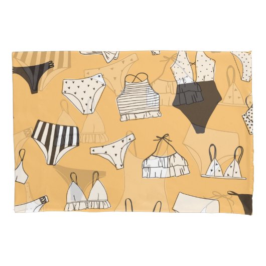 Housse D'oreillers Bikini tropical : Motif d'été à main (devant)