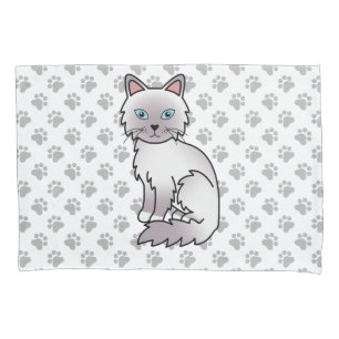 Housse D'oreillers Birman / Ragdoll Point Lilac - Chat Mignon & Patte