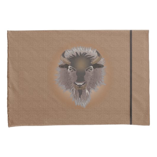 Housse D'oreillers Bison rustique des plaines de l'Ouest (devant-Droit)