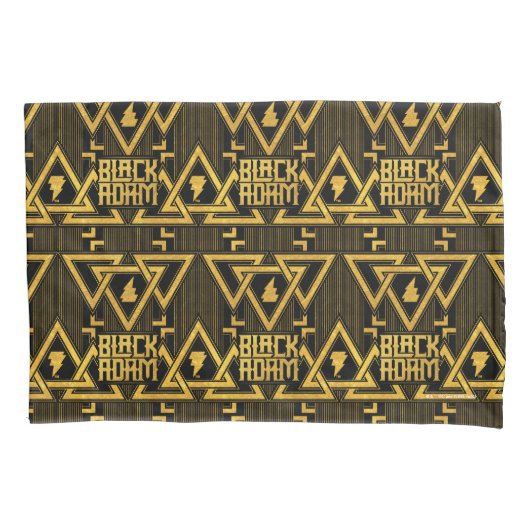 Housse D'oreillers Black Adam Lightning Bolt Motif triangulaire (devant)