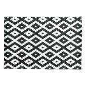 Housse D'oreillers Black and white diamond pattern (Dos)