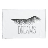 Housse D'oreillers Black and White Sweams Dreams Lashes Coussin Coque (devant-Droit)