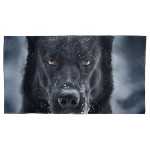 Housse D'oreillers Black German Shepherd
