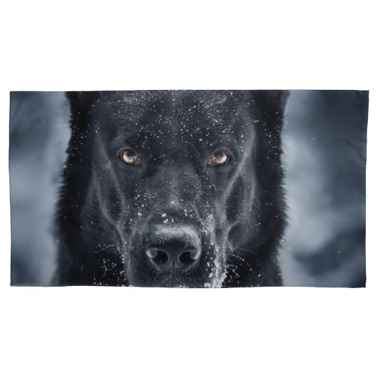 Housse D'oreillers Black German Shepherd (devant)