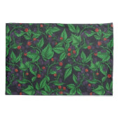 Housse D'oreillers Blackberry sur gris foncé (Dos-gauche)