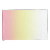 Housse D'oreillers Blanc rose jaune moderne Ombre dégradé (devant-Droit)