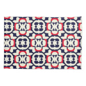 Housse D'oreillers Blanc rouge et bleu de luxe (Dos)