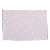 Housse D'oreillers Blanc sur Dusty Pink | Motif d'étoiles d'impressio (Dos-Droit)
