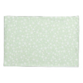 Housse D'oreillers Blanc sur vert menthe | Motif d'étoiles d'impressi (Dos-gauche)