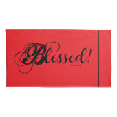 Housse D'oreillers Blessed! Pillow Case Set (Red) (Dos-Droit)