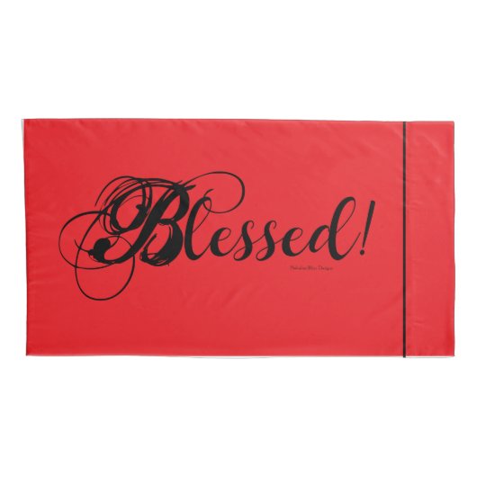 Housse D'oreillers Blessed! Pillow Case Set (Red) (Dos-Droit)