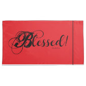 Housse D'oreillers Blessed! Pillow Case Set (Red) (devant-Droit)