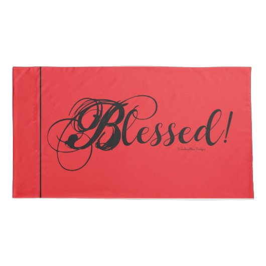 Housse D'oreillers Blessed! Pillow Case Set (Red) (Dos-gauche)