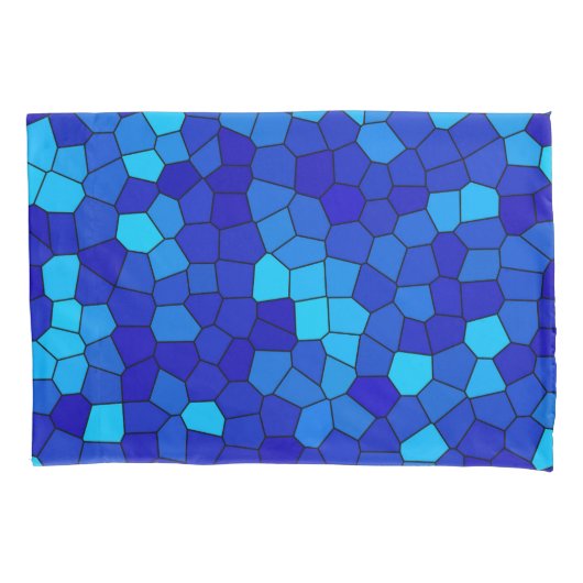 HOUSSE D'OREILLERS BLEU (devant)