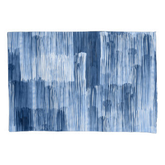 Housse D'oreillers Bleu Aquarelles : Motif géométrique