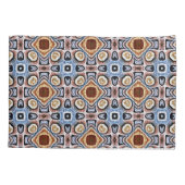 Housse D'oreillers Bleu Beige Taupe Dark Tribe Brown Art (Dos-gauche)