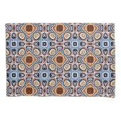Housse D'oreillers Bleu Beige Taupe Dark Tribe Brown Art (devant-gauche)