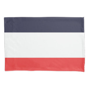 Housse D'oreillers Bleu blanc et rouge rayé