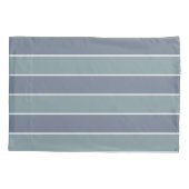 Housse D'oreillers Bleu bleu moderne rayures vertes (Dos-gauche)