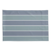 Housse D'oreillers Bleu bleu moderne rayures vertes (Dos-Droit)