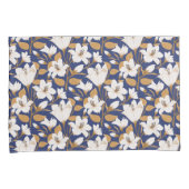 Housse D'oreillers Bleu Botanique Bleu Lys Floral (devant-Droit)