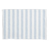 Housse D'oreillers Bleu clair blanc côtier rayé scandinave atténué (devant)