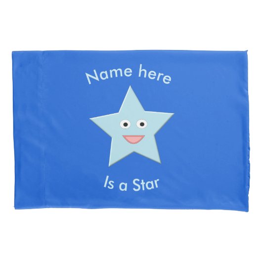 Housse D'oreillers Bleu clair Celebration Star Custom Pillowcase (devant)