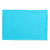 Housse D'oreillers bleu clair uni (Dos)