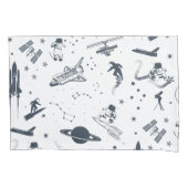 Housse D'oreillers Bleu Espace Extérieur Système Solaire Astronaut Na (devant)