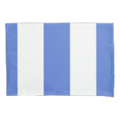 Housse D'oreillers Bleu et blanc Bande verticale large (devant-gauche)