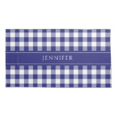 Housse D'oreillers Bleu et blanc En vichy Ferme Nom du Motif Pillo (Dos)