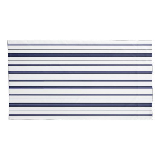 Housse D'oreillers Bleu et blanc - Foncé (Dos-Droit)